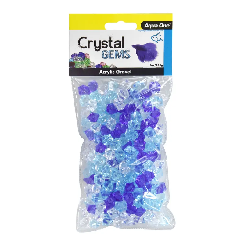 Aqua One CRYSTAL GEM ACRYLIC GRAVEL FROSTY BLUE 5 OZ