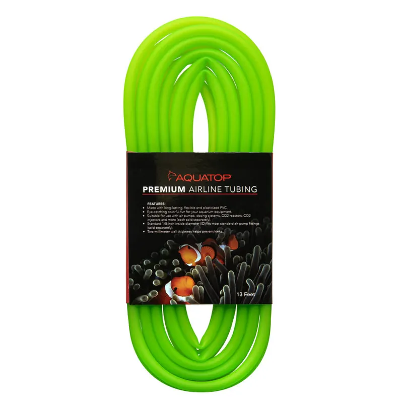 Aquatop AIRLINE TUBING NEON GREEN 13 FT