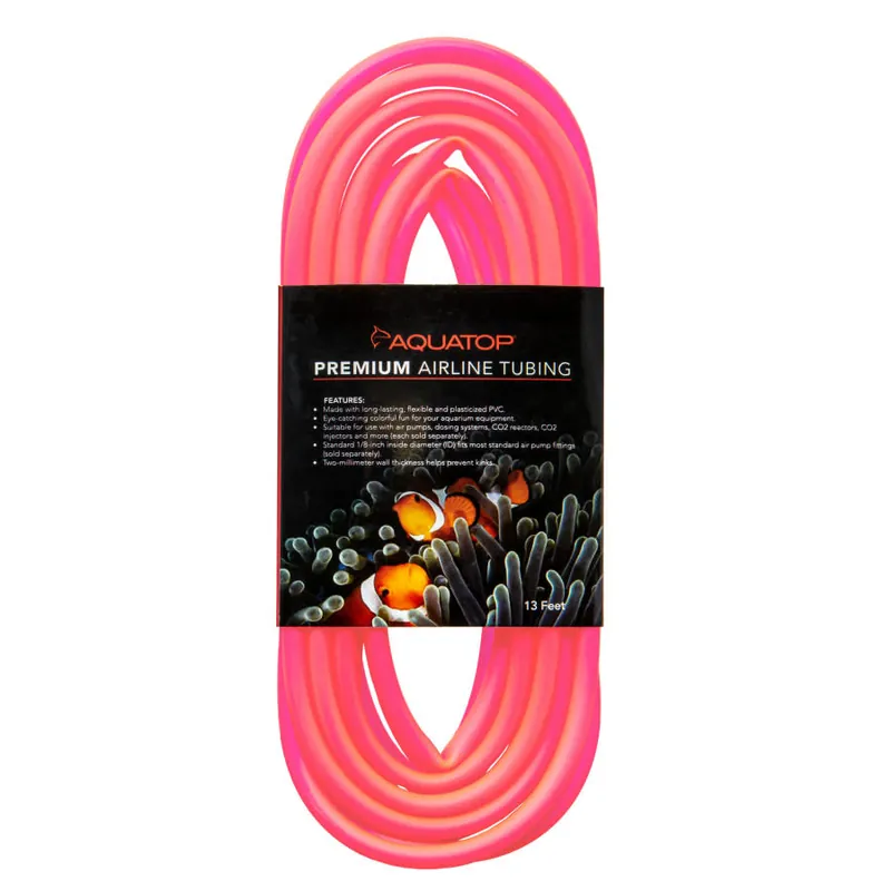 Aquatop AIRLINE TUBING NEON RED 13 FT