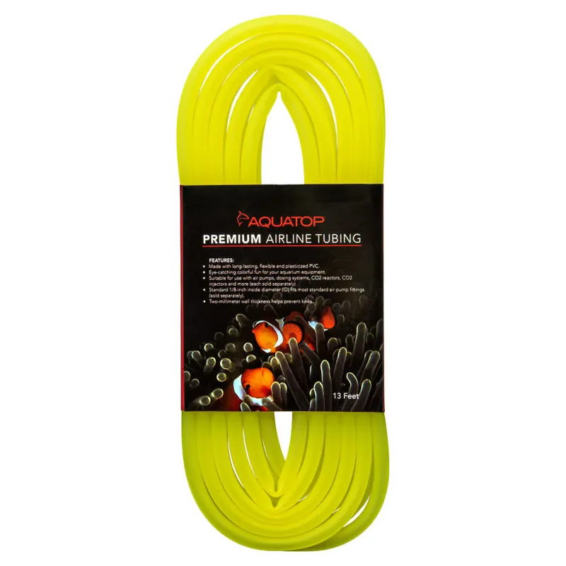 Aquatop AIRLINE TUBING NEON YELLOW 13 FT