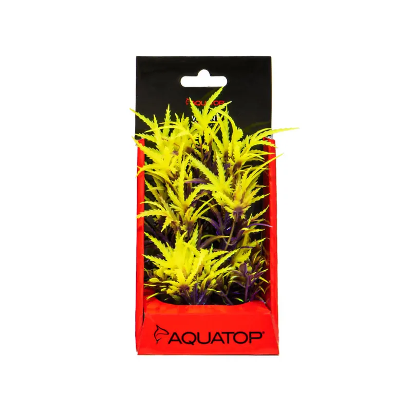 Aquatop VIBRANT FLUORESCENT CANNABIS OLIVE PLANT 6"