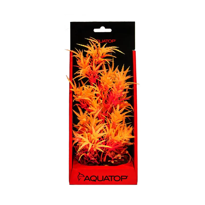 Aquatop VIBRANT FLUORESCENT CANNABIS TANGERINE PLANT 10"