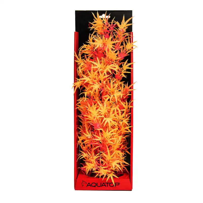 Aquatop VIBRANT FLUORESCENT CANNABIS TANGERINE PLANT 16"