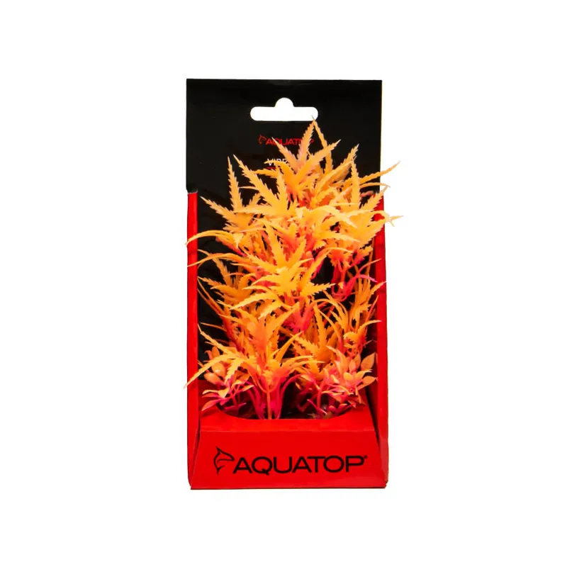 Aquatop VIBRANT FLUORESCENT CANNABIS TANGERINE PLANT 6"