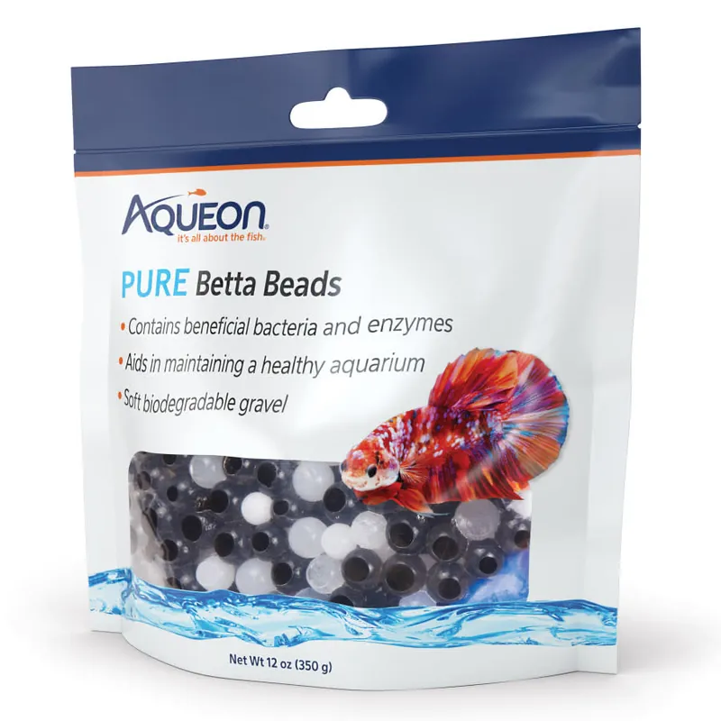 Aqueon PURE BETTA BEADS BLACK & WHITE