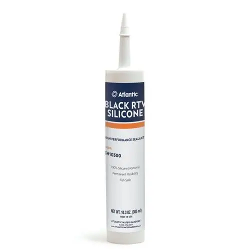 Atlantic Water Gardens BLACK SILICONE 10.3 OZ TUBE