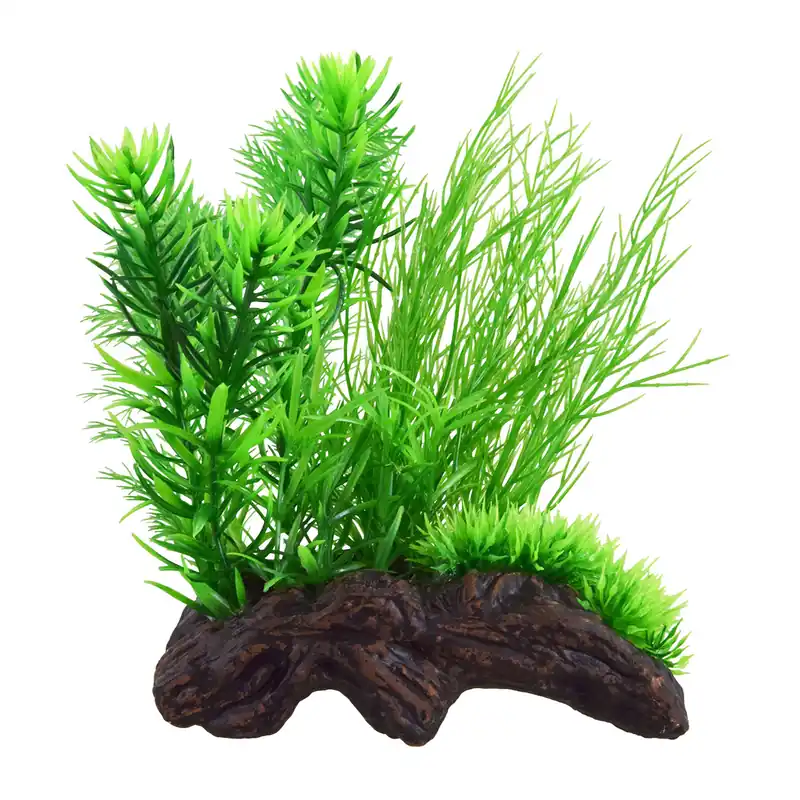 Underwater Treasures CERAMIC DRIFTWOOD WITH PLANT B