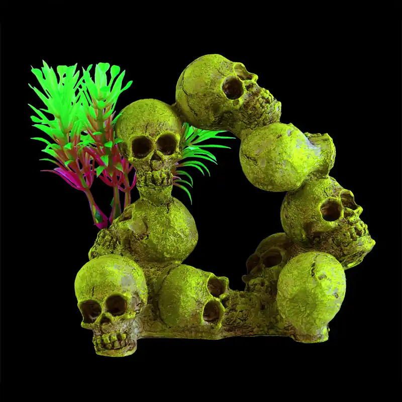 Underwater Treasures GLOWING RING OF SKULLS MEDIUM