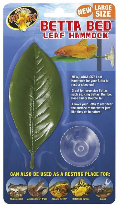 Zoo Med BETTA BED LEAF HAMMOCK GREEN LG