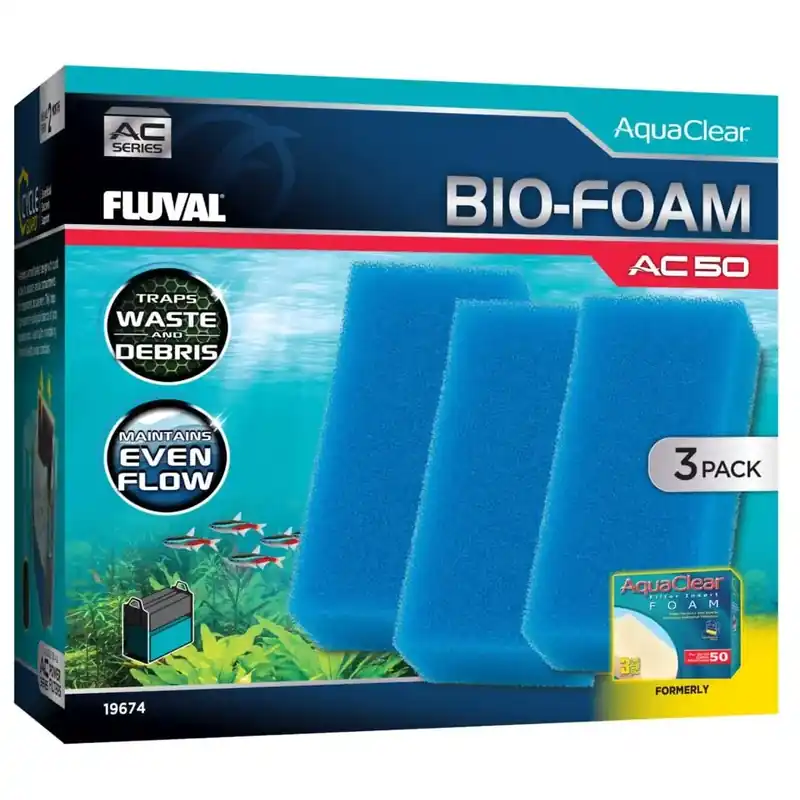 Fluval AC50 FOAM FILTER INSERT BLUE 30PPI 3PK