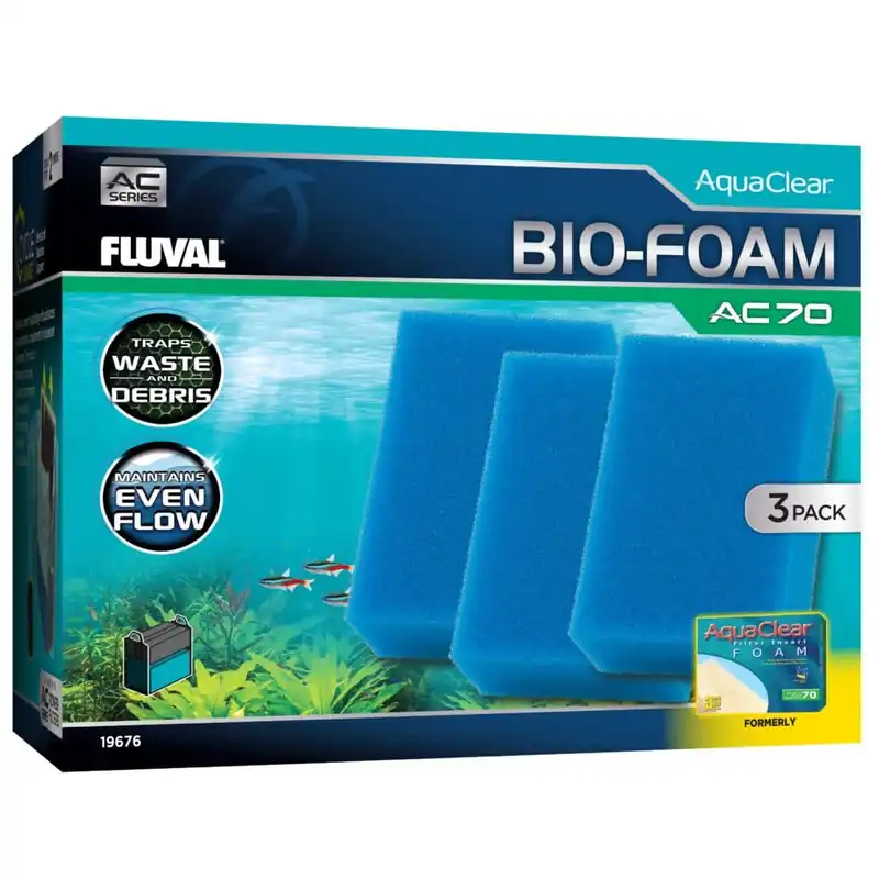 Fluval AC70 FOAM FILTER INSERT BLUE 30PPI 3PK