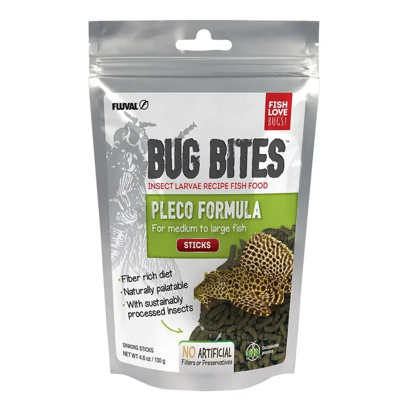 Fluval BUG BITES BOTTOM FEEDER STICKS PLECO 4.6 OZ