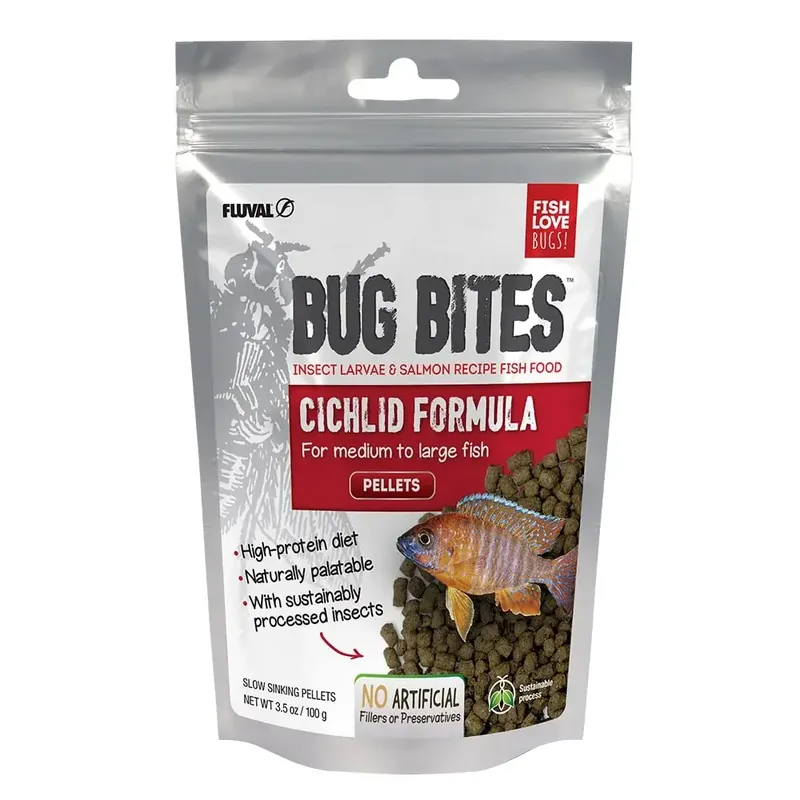Fluval BUG BITES CICHLID GRANULES M L 3.5 oz
