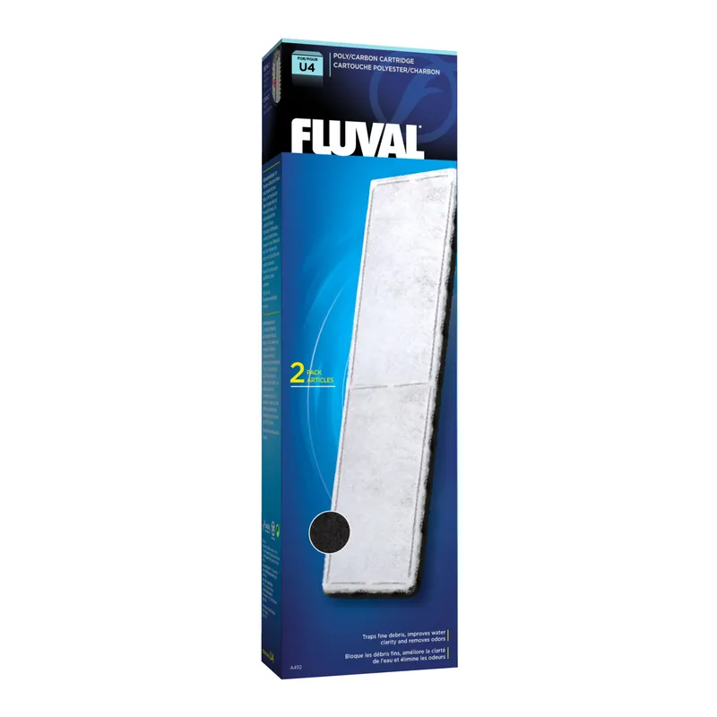 Fluval U4 UNDERWATER POLY/CARBON CARTRIDGE 2 PK