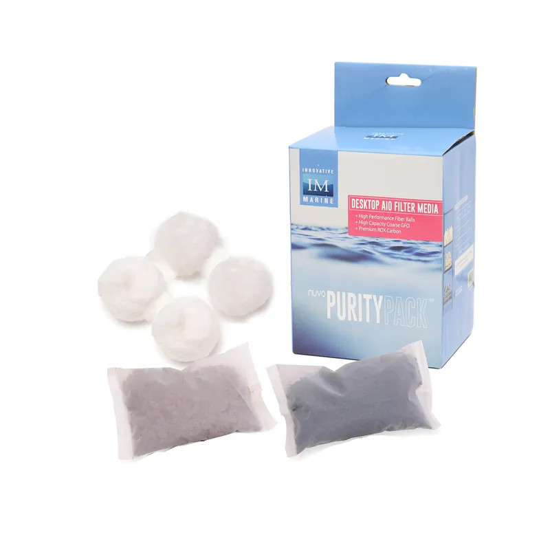 Innovative Marine NUVO AQUARIUM PURITYPACK DESKTOP 1 CARBON, 1 FIBERBALL, 1 GFO
