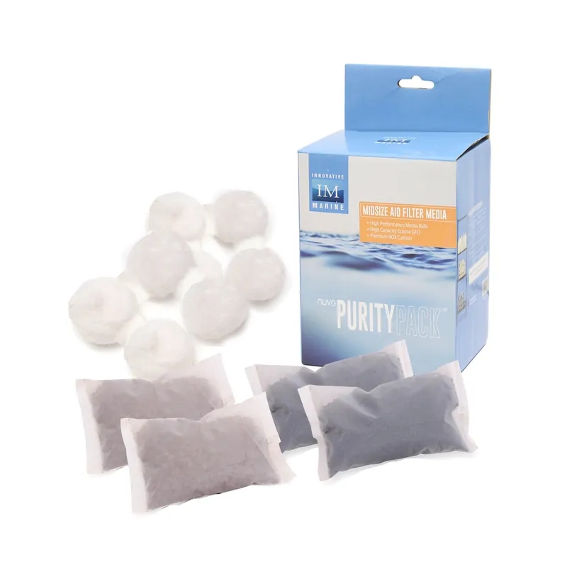 Innovative Marine NUVO AQUARIUM PURITYPACK MIDSIZE 2 CARBON, 2 FIBERBALL, 2 GFO