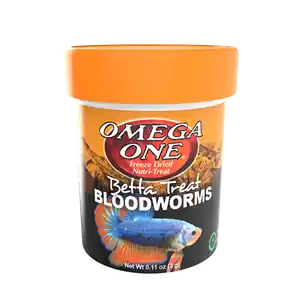 Omega One Aquatics BETTA TREAT BLOODWORM .11OZ