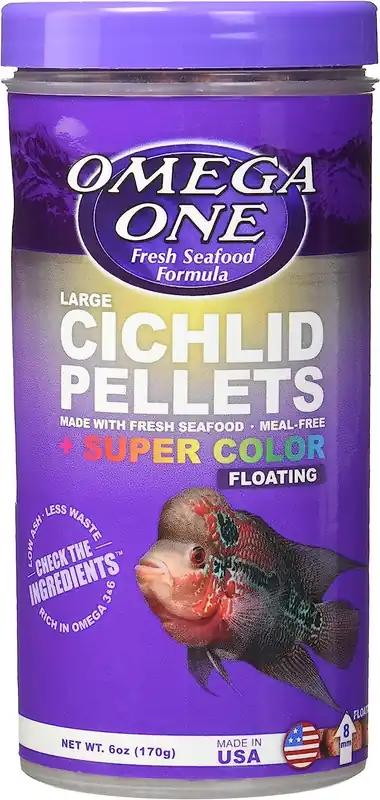 Omega One Aquatics CICHLID PELLETS LARGE 6 OZ