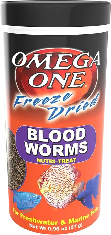 Omega One Aquatics FD BLOOD WORMS .96 OZ