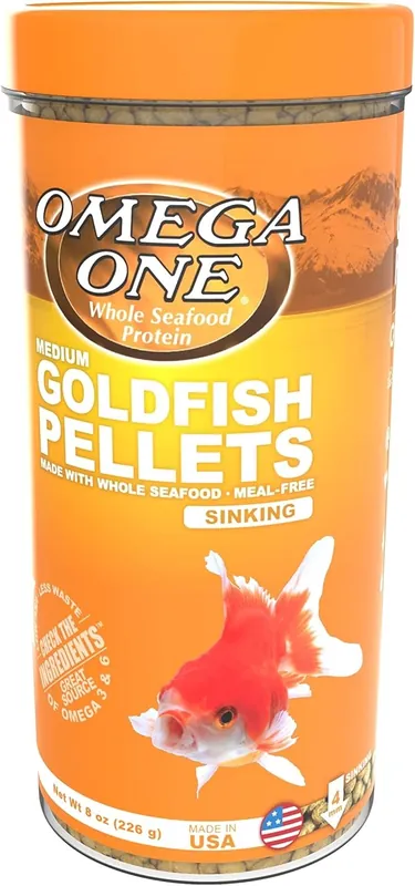 Omega One Aquatics GOLDFISH PELLET M 8 OZ