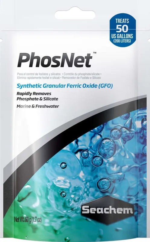 Seachem PHOSNET PHOSPHATE AND SILICATE REMOVER 50 GM