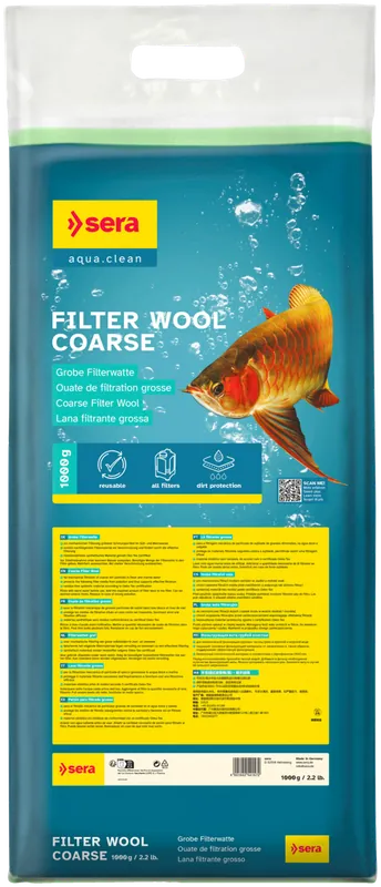 Sera FILTER WOOL COARSE 2.2 LB