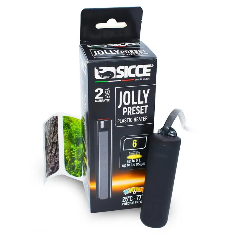Sicce JOLLY PRESET SUBMERSIBLE PLASTIC HEATER 6 WATT