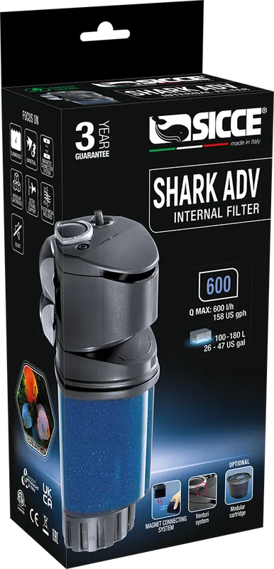 Sicce SHARK ADV 600 INTERNAL FILTER 158 GPH