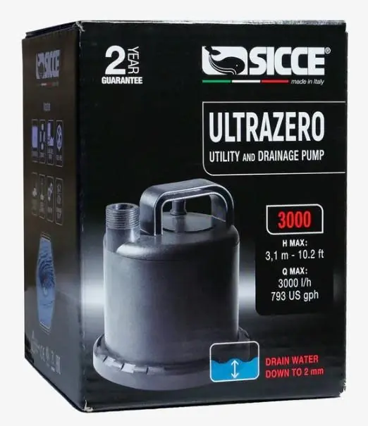 Sicce ULTRAZERO UTILITY PUMP 793 GPH