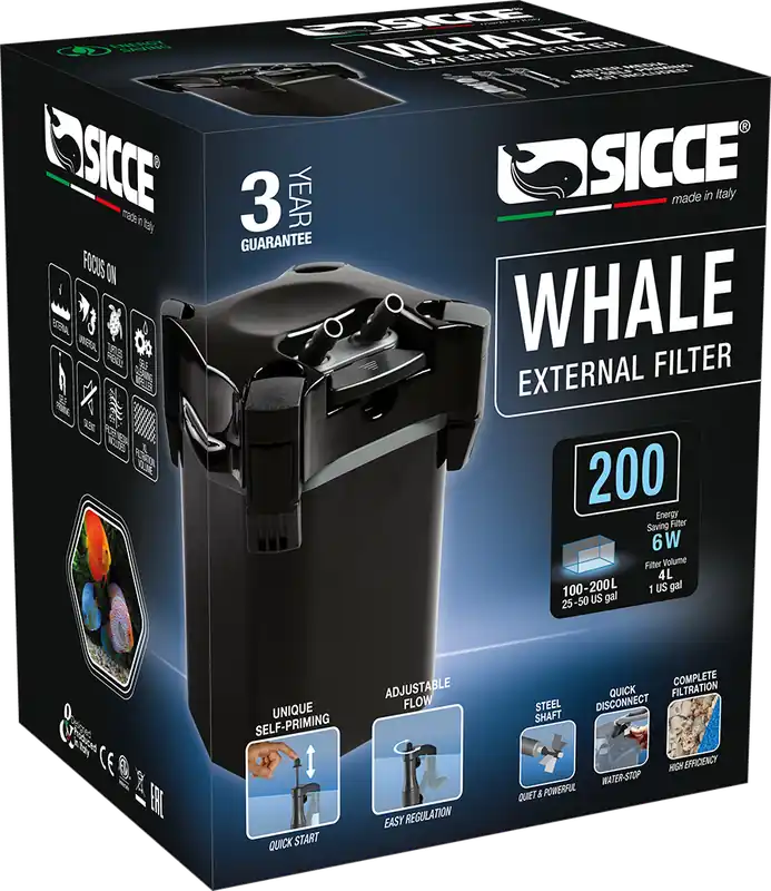 Sicce WHALE 200 CANISTER FILTER 190 GPH