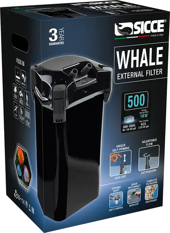 Sicce WHALE 500 CANISTER FILTER 390 GPH