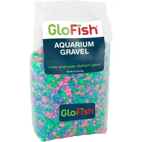 GloFish GRAVEL GLOFISH PINK GREEN 5 LB