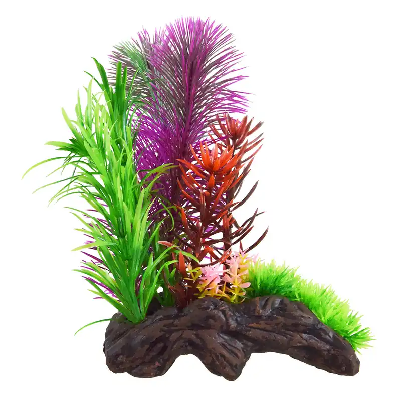 Underwater Treasures CERAMIC DRIFTWOOD WITH PLANT C