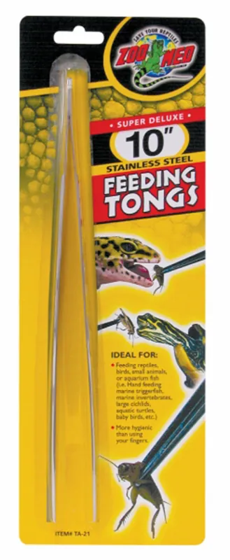 Zoo Med STAINLESS STEEL FEEDING TONG 10"