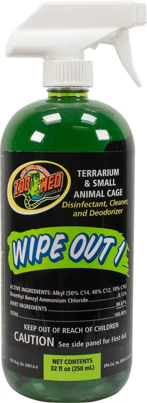 Zoo Med WIPEOUT 1 TERRARIUM&CAGE DISINFECTANT 32OZ