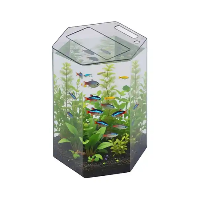 ProStar 28 Gallon Hexagon Acrylic Aquarium (18 Dia x 20") - Pro Clear
