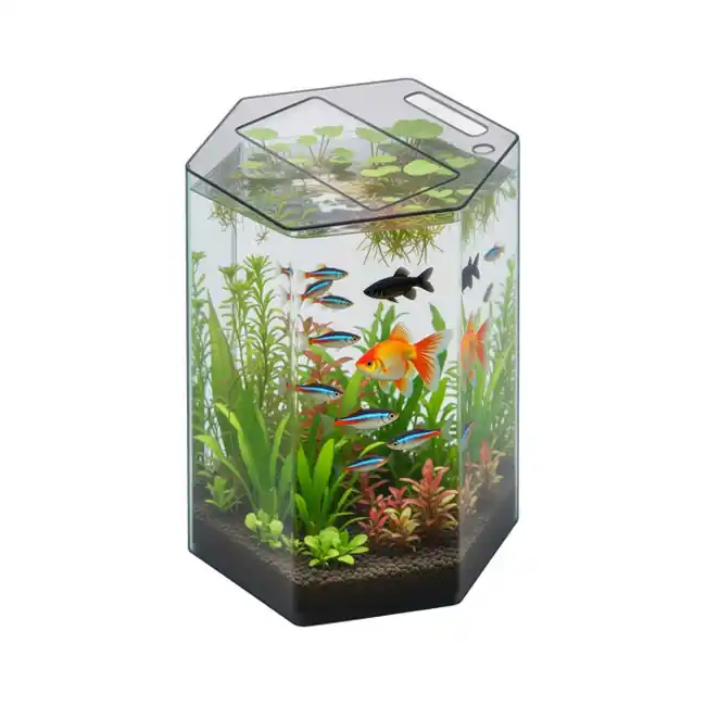 ProStar 12 Gallon Hexagon Acrylic Aquarium (15 Dia x 16") - Pro Clear