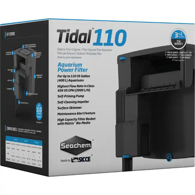 Tidal 110 HOB Power Filter (Up to 110 Gal) - Seachem
