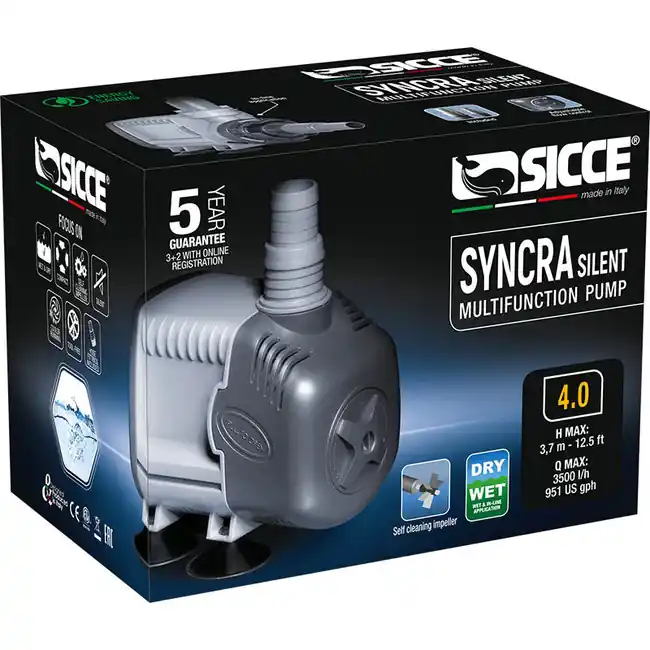 Syncra Silent Water Pump 4.0 (952 gph) 12.6 ft. Head - Sicce