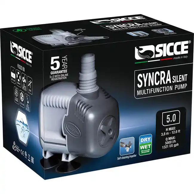 Syncra Silent Water Pump 5.0 (1321 gph) 12.6 ft. Head - Sicce