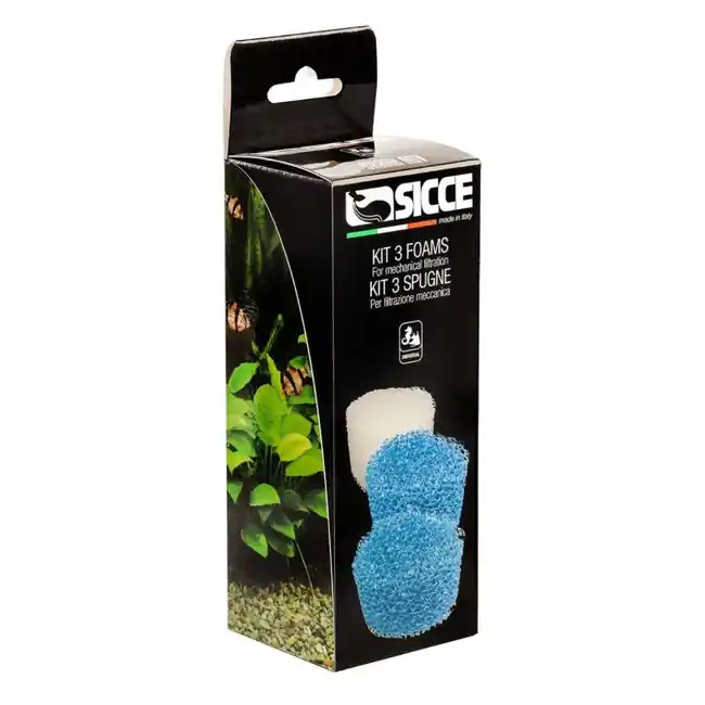 SHARK ADV Replacement Sponges 2x Blue 1x White - Sicce
