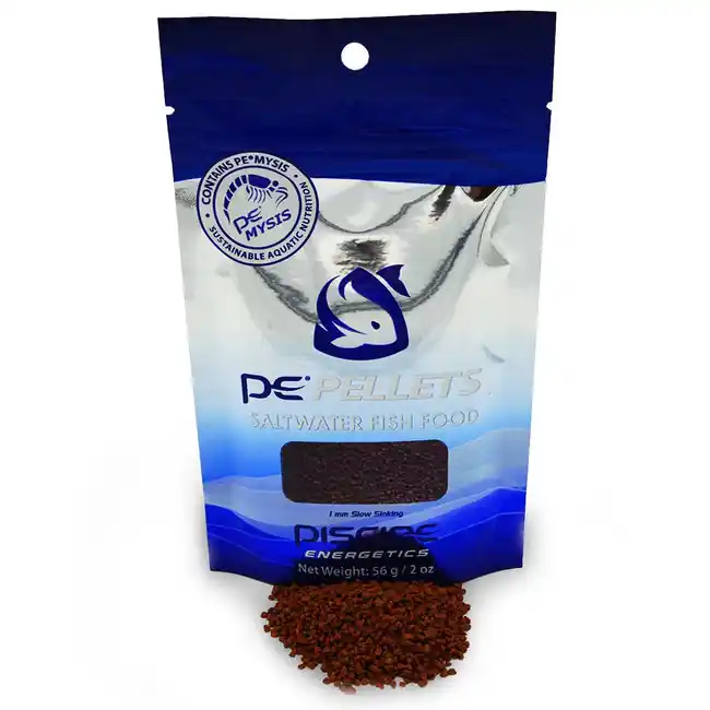 PE Mysis Pellets 2 oz / 56g (1 mm) - Saltwater Fish Food - Piscine Energetics