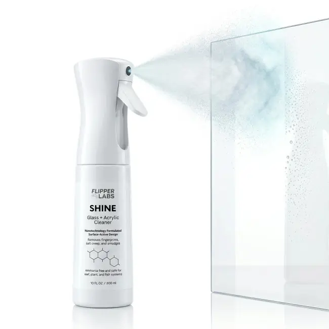 SHINE Aquarium Glass & Acrylic Cleaner (10 oz) - Flipper