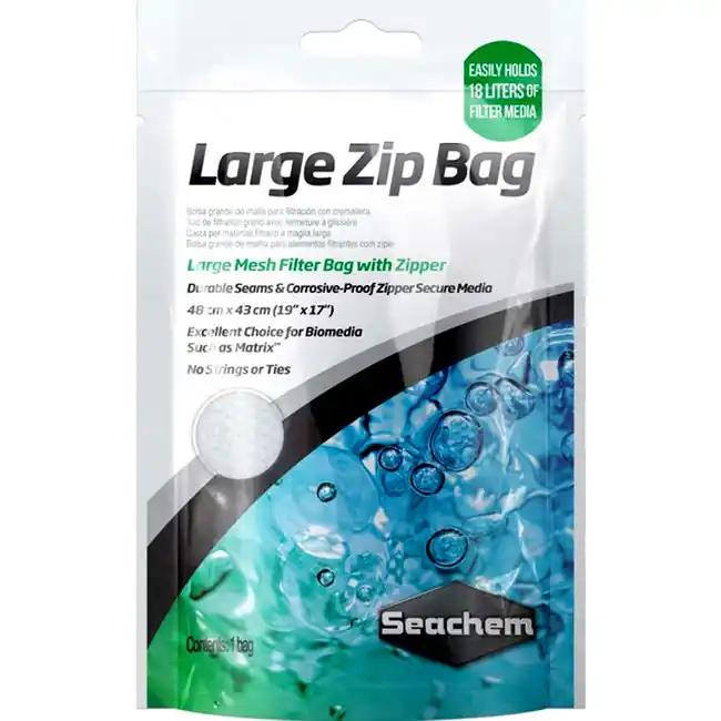 Zip (LARGE) Mesh Media Bag & Corrosive-Proof Zipper - Seachem