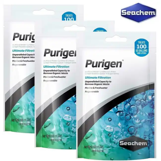 (THREE PACK) Purigen Bagged (100 mL) - Seachem