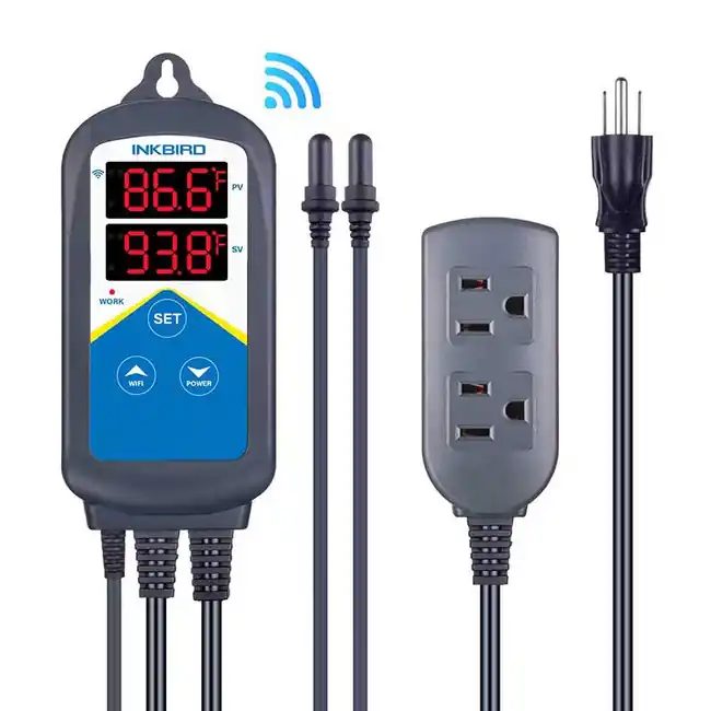 (ITC-306A) Dual Digital Aquarium Heater Controller w/Dual Temp Probes & WIFI - Inkbird