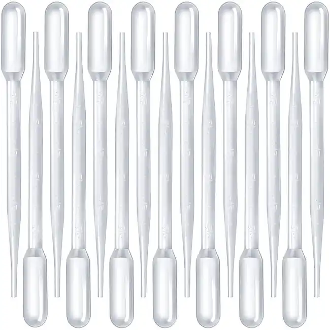 (5 Pack) 3 ml Plastic Transfer Pipettes Disposable Graduated Pipettes for Water Testing - Generic