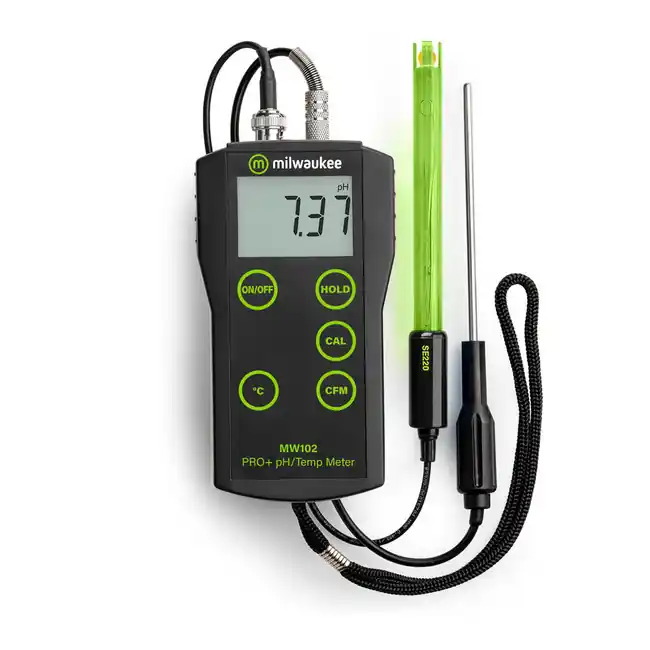 MW102 PH & Temperature Meter w/Auto Calculation - Milwaukee