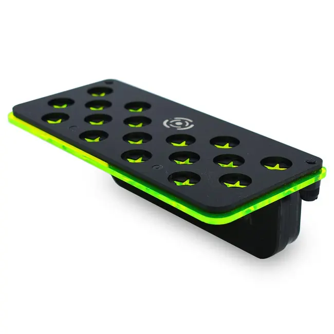 17 Hole Small Frag Rack (1/2" Glass) Goblin Green w/Frag Lock - PNW Customs