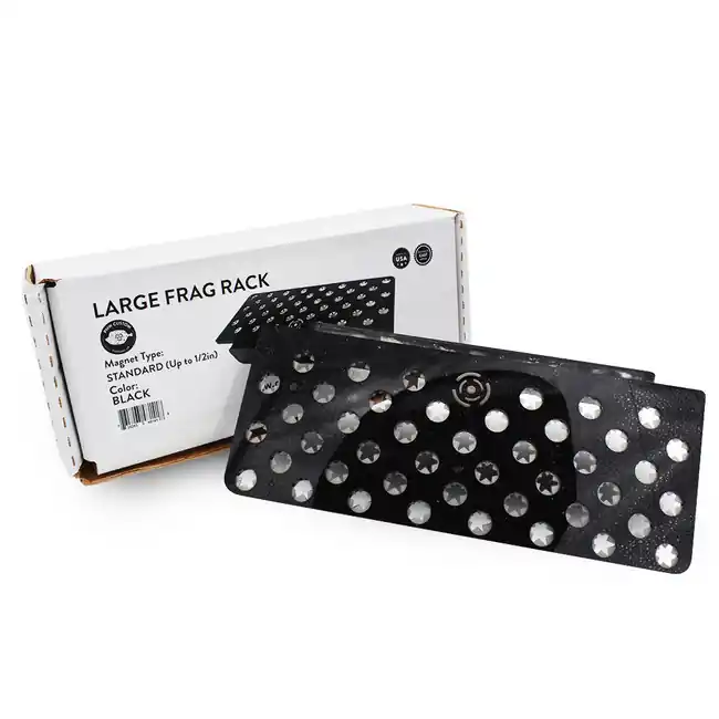 44 Hole Large Frag Rack (1/2" Glass) Black w/Frag Lock - PNW Customs